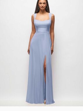 Cloudy Blue Sweetheart Bridesmaid Dress